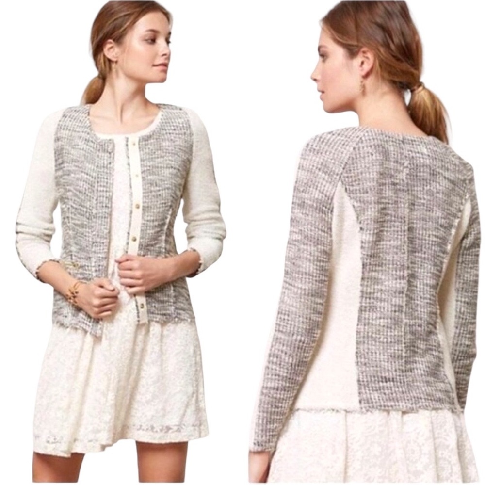 Anthropologie Cartonnier Loose Knit Blazer